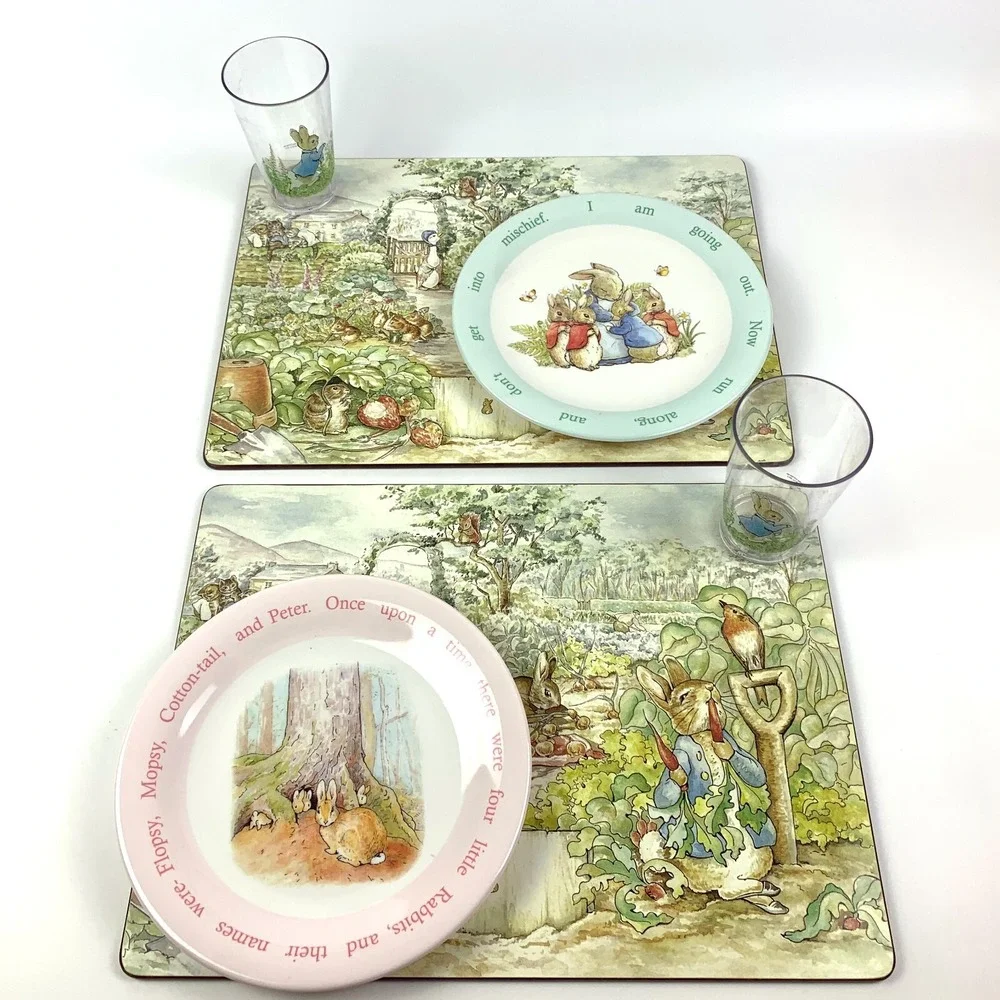 Pottery Barn Kids Peter Rabbit Set for 2 Cups 9